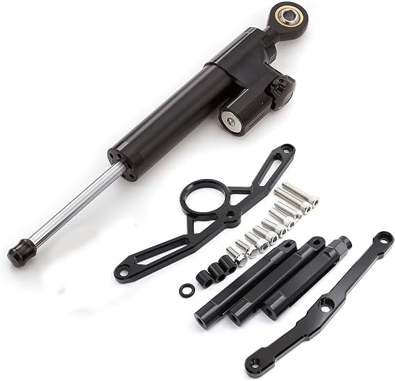 Fit For MT-09 FZ09 (not tracer) 2021 2022 2023 CNC Motorcycle Steering Damper Stabilizer Buffer Control Bar with Mounting Bracket Support Kit Full Set