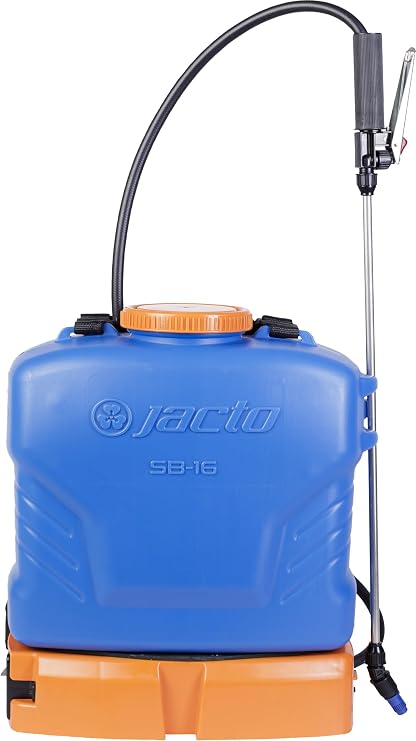 Jacto SB-16 Battery Backpack Sprayer Lightweight 4-Gallon Tank, Long-Lasting Lithium-Ion Battery, Adjustable Nozzle, and