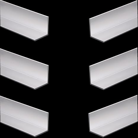 Aluminum Angle 25mm x 25mm x 910mm Long 1mm Thick 6Pcs, 6 Pack 1" x 1" x 35.83" Length 1/25 Thickness 90 Degree Extruded Al Angle Equal Leg