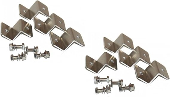 (2 Sets) Solar Panel Z Bracket Mount Mounting Set RV Boat Off Grid