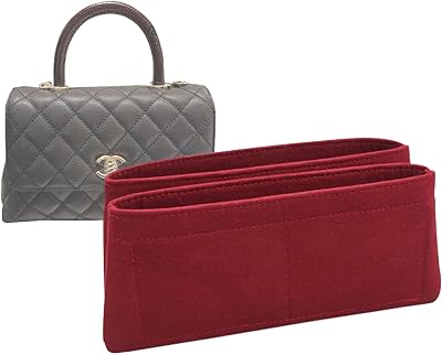 Lckaey Bag Organizer For coco handle small bag organizer Felt insert 2020Claret-S