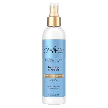 Shea Moisture Multi-Action Leave-In Conditioner Manuka Honey And Yogurt For Damaged Hair Sulfate Free Conditioner Spray 8 Oz | SheaMoisture