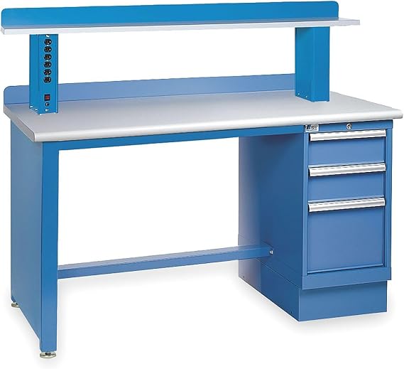 Lista/Stanley Black & Decker - XSTB23-72PT/BB-IRS - Workbench: Fixed Ht, Laminate, 72 in x 30 in, 1, 000 lb Overall