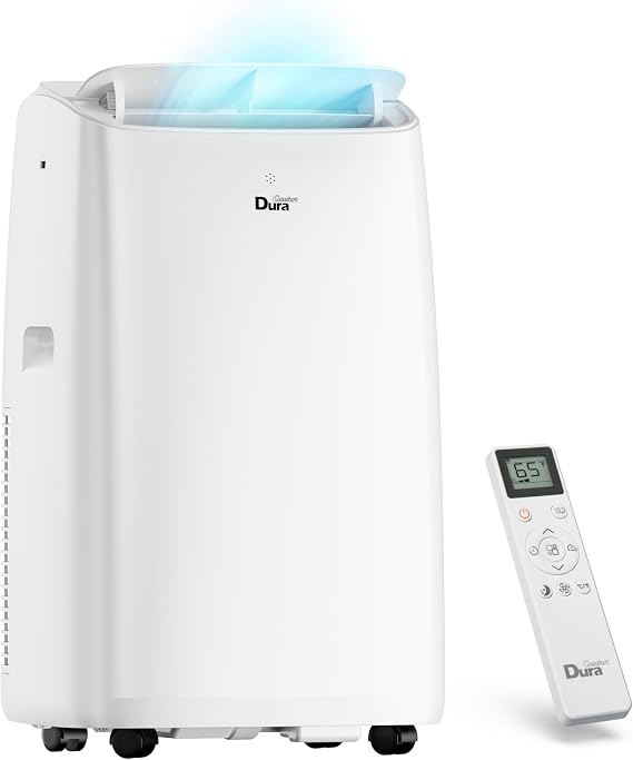 DuraComfort 14,000 BTU Portable Air Conditioner for Rooms up to 700 Sq.Ft, 3-in-1 Portable AC Unit with Cooling, Fan & Dehumidifier, Remote Control and Window Installation Kit