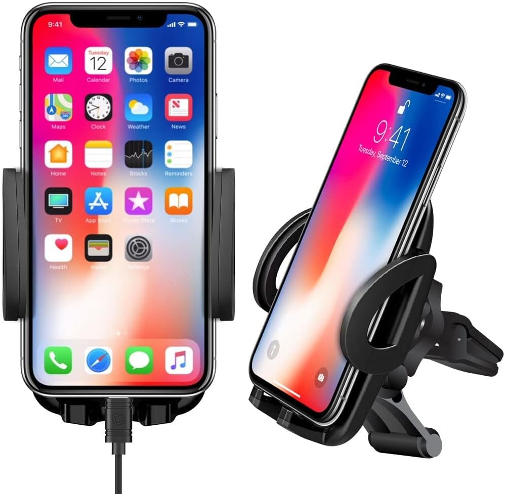 Full 360 Multi Mount Works for FiGO Gravity and Car Holder is Fully Adjustable, Portable, Durable up to 3.5inch Wide Screens and 8 pounds! [Black]