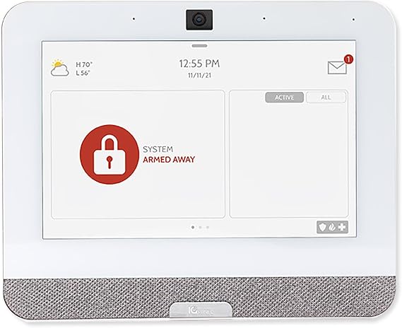Qolsys IQP4001 Verizon IQ Panel 4 PowerG + 319.5MHz, 7" All-in-One Touchscreen, White