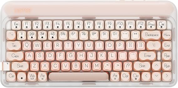 LOFREE DOT Foundation Mechanical Keyboard, 75% Rechargeable Hot-swappable Keyboards with 3 Types Connection for Windows, Mac OS/Pink GATERON Baby Racoon Switches