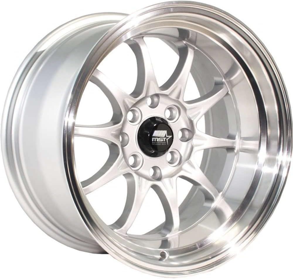 MT11 15x8.0 4x1004x114.3 0 ET 73.1 CB Silver wMachined Lip Single Wheel by MST