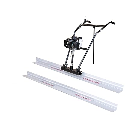 TOMAHAWK Power Screed Concrete Finishing Vibra Tool with Two 12 ft Boards Bull Float Finisher Set