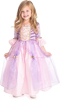 Little Adventures Deluxe Rapunzel Princess Dress Up Costume Large Age 5-7 - Machine Washable Child Pretend Play and Party Dress with No Glitter