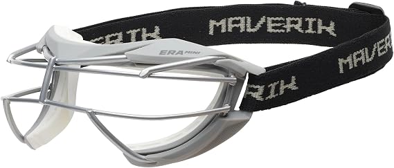 City Sports Maverik Era Mini Girls' Lacrosse Goggles Carbon Steel Mask, Double Vision Bars & Comfortable Silicone Liner