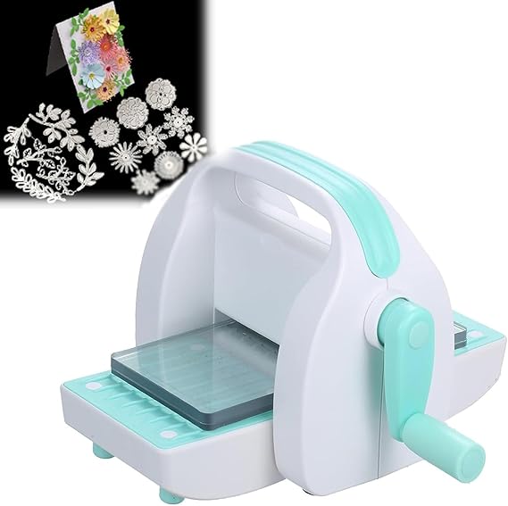 McbeAn Mini Manual Die Cutting Embossing Machine, Portable Die Cutting and Embossing Machine, for DIY Arts & Crafts, Scrapbooking, Card Making and Crafting