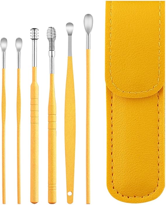 Ear Wax Cleaner, The Most Professional Ear Cleaning Master in 2025Earwax Cleaner Tool Set, Earwax Removal Tool with Portable Keychain PU Leather Case