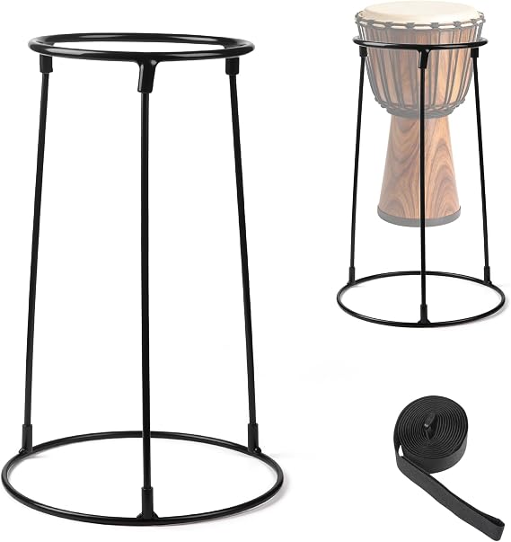 Homar Djembe Stand Portable Lightweight Drum Stand Carbon Steel Support Frame For African Bongo Drum Holder Handpan Drum Conga 8.27 X 11.02 X 18.31 Inch
