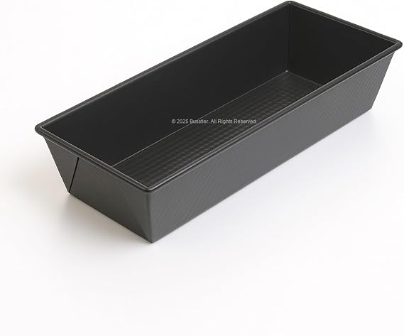 Busstier 25 cm Baton Cake Mold Non-Stick Coated Metal Rectangular Mold Equal Heat Distribution Easy to Clean German Quality Suitable for Home and Professional Kitchens