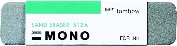 Tombow MONO Sand Eraser , Grey, 1 Pack