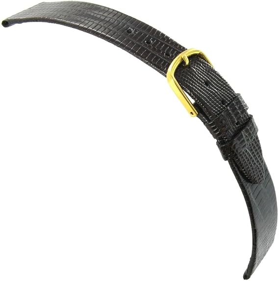 18mm Name Brand Genuine Teju Lizard Brown Unstitched Watch Band Mens