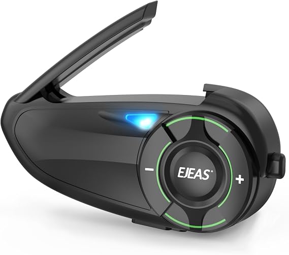 EJEAS Q8 Motorcycle Helmet Bluetooth Intercom, New Mesh 3.0 Group Intercom System with Music Sharing and Channel Switching for 6 Riders Talking at The Same Time (1 Pack)