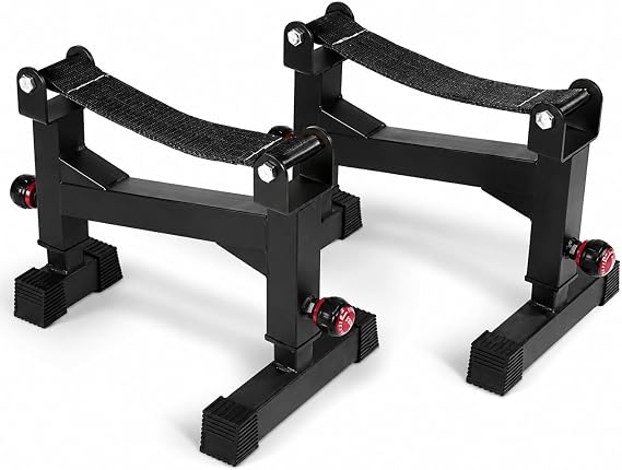 2 Stand Quiet Deadlift Barbell Elevation Stand...