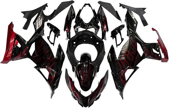 Black Red Fairing Kit for 2018-2023 Kawasaki Ninja 400 EX400 ABS Bodywork