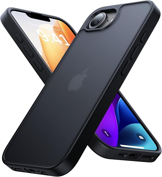 Eastinbox for iPhone 16e & 17e Case, Matte Protective Slim Case, Black