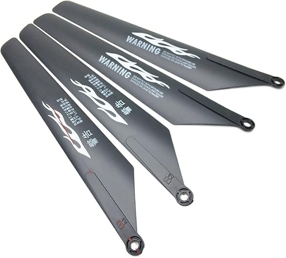 RC Helicopter Blade, 24.5cm Main Proepeller Blades Props Rotors A B Fan Paddles, 8pcs 4A4B, for RC Toys Helicopter Airplane Spare Parts Accessories