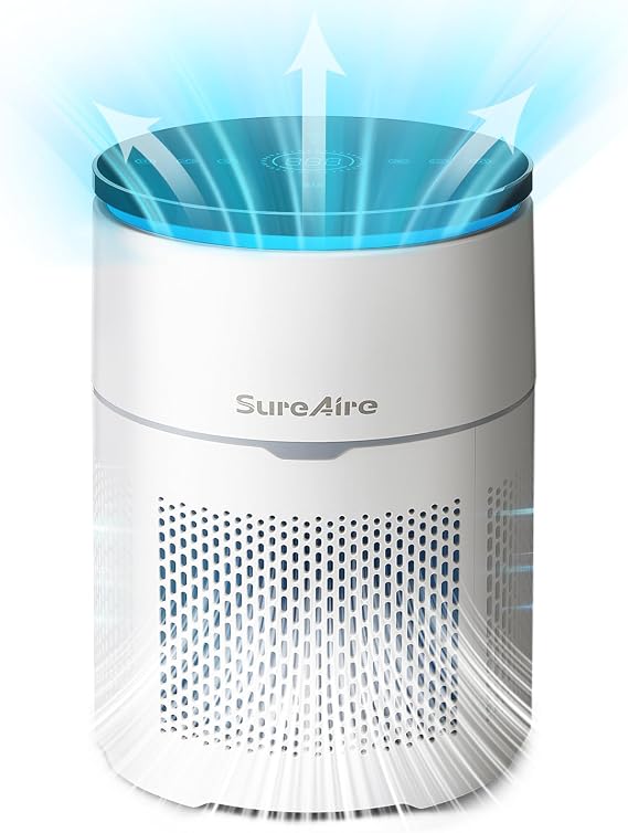 Hepa and Carbon Filter Air Purifier- True Air Purifier for Nursery, Bedroom Office, Filters Smoke, Pet Dander, Odor, Pollen, Dust - Air Filter Home Purifier