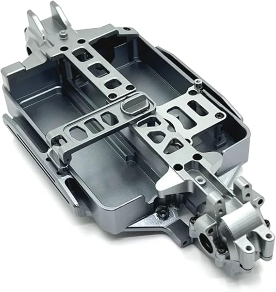RC Parts for MJX for Hyper for Go 16207 16208 16209 16210 H16V3 M162 Metal Body Chassis 1/16 RC Car Modified Upgrade Parts Accessories(Gray)