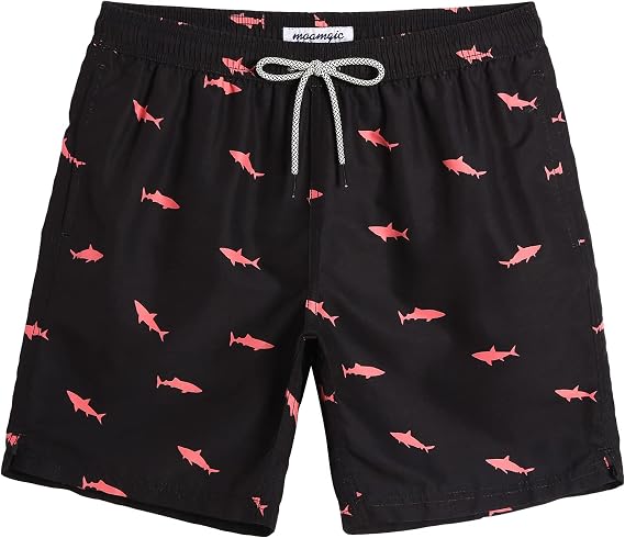 maamgic Mens Swim Trunks Quick Dry Swim Shorts with Mesh Lining Funny Swimwear Bathing Suits 7inch