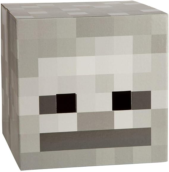 JINX Minecraft 12" Skeleton Head Costume Mask