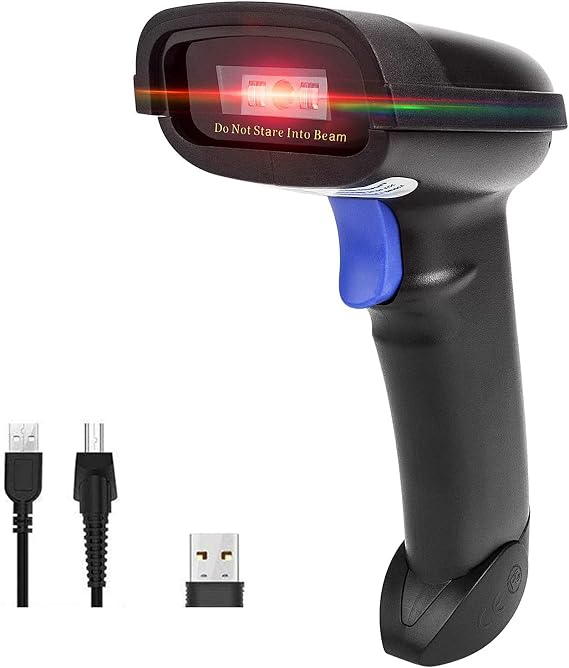 NETUM NT-1228BC Bluetooth Barcode Scanner, Compatible with 2.4G Wireless & Bluetooth & Wired Connection, Connect Phone, Tablet, PC Bar Code Reader Work with Windows, Mac,Android, iOS (100 Pieces)