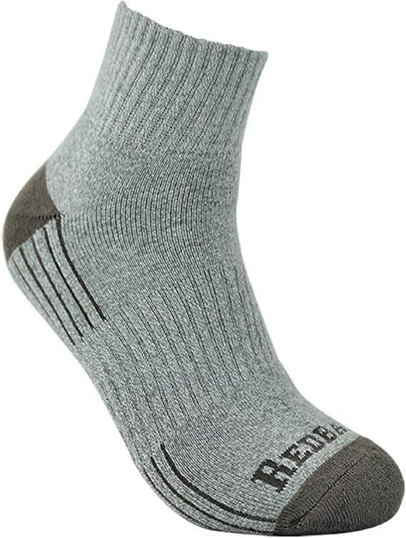 6 Pack Redback Boots Everyday Quarter Ankle Sock LIGHT GREY