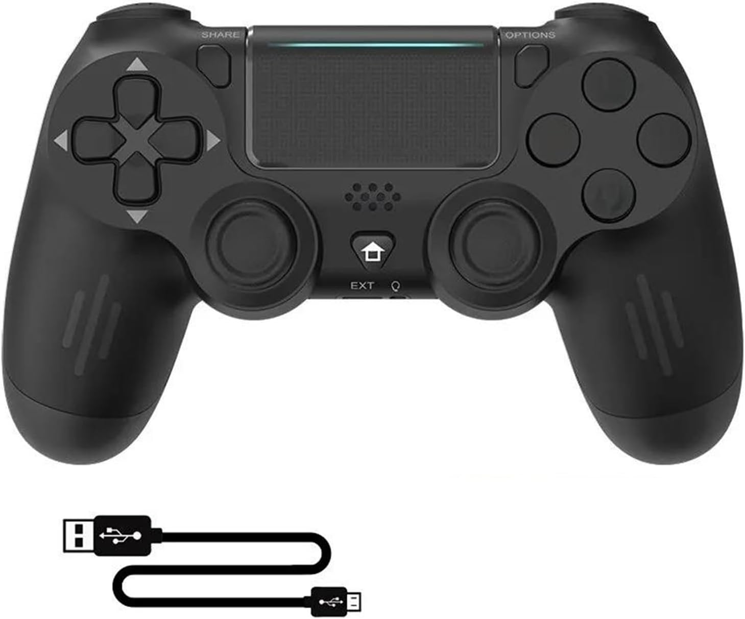 PCコントローラー モーションコントロール に適合する PS4/Slim/Pro用Bluetooth対応ゲームコントローラー、PC用ワイヤレスゲームパッド、IOS/Android用デュアル振動ジョイスティックBlack
