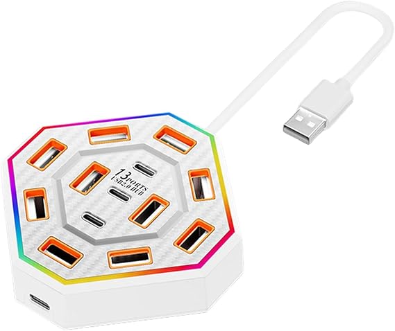 Docking Station for Laptop RGB Multi-Task Overload Protection Electronics