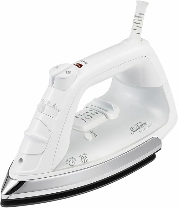Sunbeam 3017-200 Classic Steam Hotel Iron, White, Regular