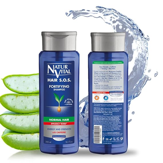 Natur Vital Revitalizing Shampoo Normal Hair -Nourishes and Protects. Combats Hair Loss. 300 Ml/Natural & Organic
