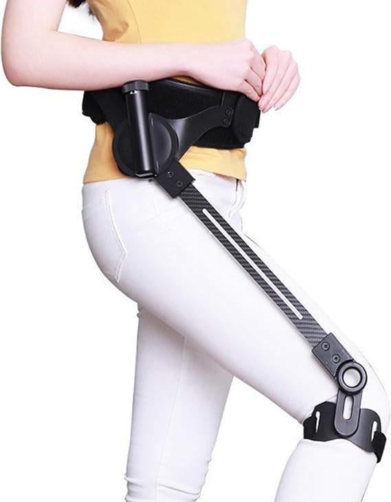Exoskeleton Walking Aid - Bionic Leg Walking Assist for Elderly & Disabled, 3 Adjustable Strength Levels, Motorized Mobility Aid for Leg Rehab Training, Hiking & Climbing Stairs Support Right L