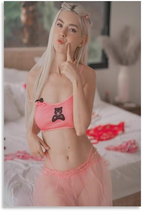 HBHCLXN Eva Elfie Poster Sexy Bikini Model Poster 8 Canvas Wall Art Posters For Room Aesthetic And Decor Poster For Living Room Bedroom Office Decor 12x18inch(30x45cm)