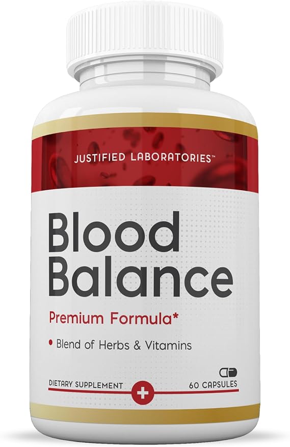 Justified Laboratories Blood Balance - 60 Capsules - Advanced Circulatory Support Formula with a Blend of Herbs & Vitamins - 30 Servings