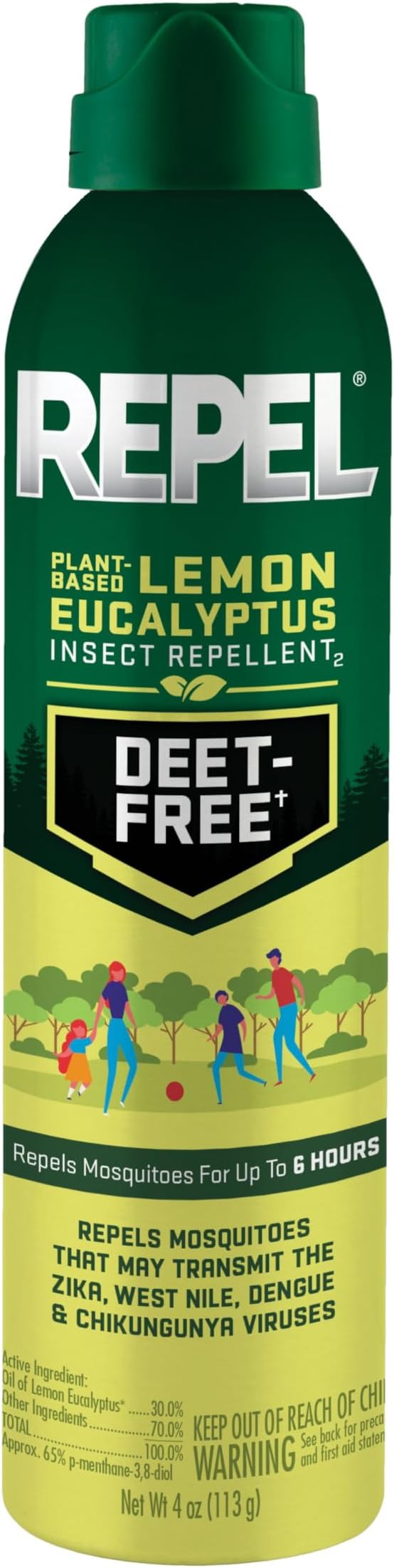 Repel Plant-Based Lemon Eucalyptus Mosquito & Insect Repellent 4 Oz