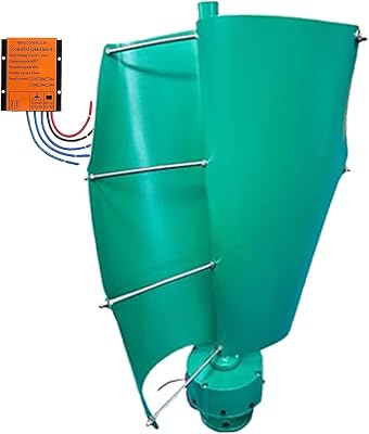 Tsampa Wind Turbine, 14000W 42.65fts Vertical Axis Wind Turbine Generator Home Windmill Kit Hybrid Wind System with Controller for Home, Business, Industrial Energy SupplyTeal,24V
