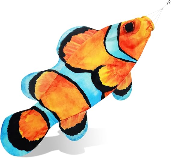 Vibrant Yellow Fish Windsock for Outdoor Hanging | Spring and Summer Fun!