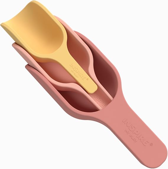 3 x Coral Scoops for Messy Play | Kids Silicone Sensory Scoops