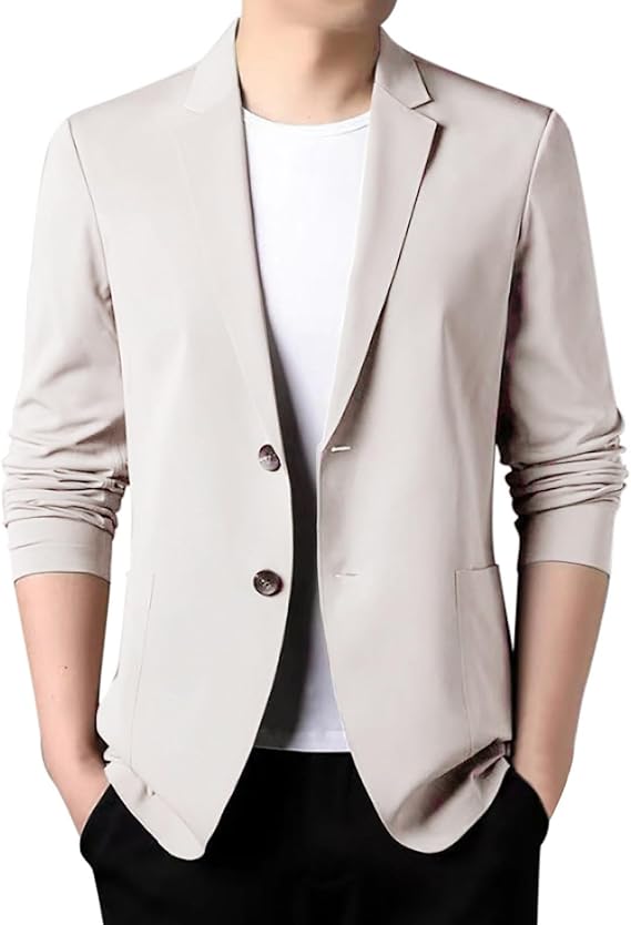Casual Blazer for Men Slim Fit Suit Jackets Spring Summer Blazer Lightweight Two Button Sports Coat Stretch Jackets