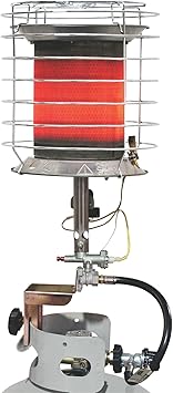 Dura Heat TT-360 Propane(LP) 360 Degree Tank Top Heater, Length: 8.9in, Width: 8.9in, Height: 20.24in,Silver