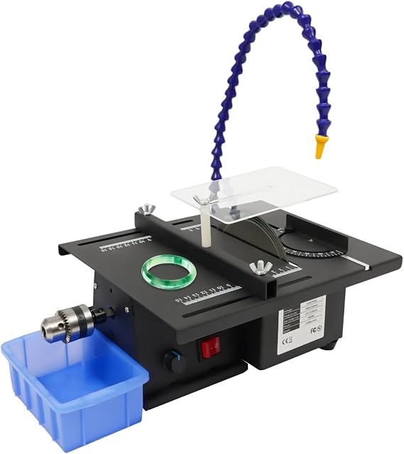 Gem Faceting Cutting Carving Polishing Machine,1850 W Portable Multifunctional Jade Bench Lathe Buffer Grinder Machine,Rock Polishing Grinding Tool W / Hose For Cutting, Grinding, Diy Making.