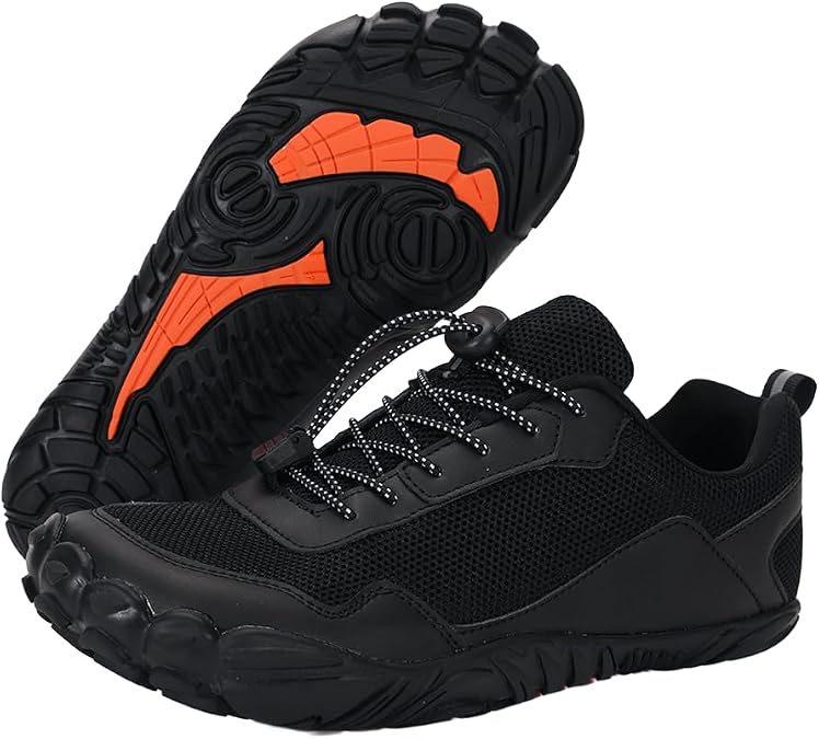 Peak Footwear Barefoot Walking Shoes - Wide Toe Box Zero Drop Minimalist Sneakers, Flexible Thin Sole Ground Feel, Breathable Mesh Non-Slip Outsole for Daily Wear & Light Trails