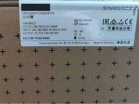 6SL3130-7TE23-6AA3 Servo Driver 6SL31307TE236AA3 Sealed in Box