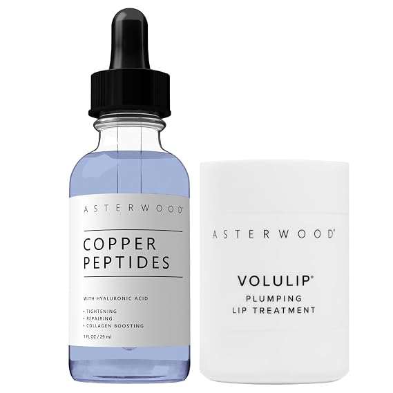 Asterwood Copper Peptides Serum 1 oz + Lip Treatment
