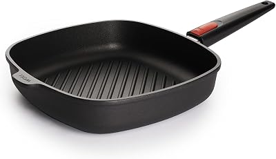 Woll Nowo Titanium Square Grill Pan with Detachable Handle, 11-Inch